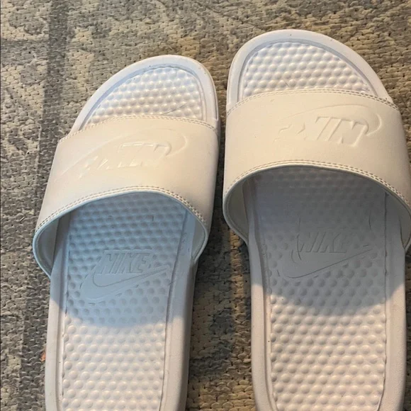 Nike White Slide Sandals - Picture 2 of 5